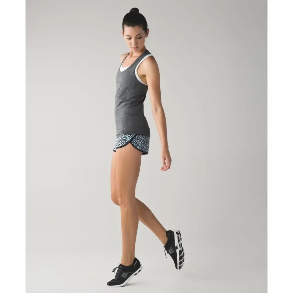 Lululemon Speed Up Short Size 2 Ace Spot Tranquil Blue Black 4